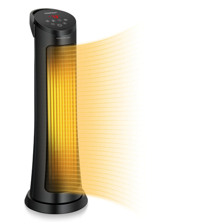 1500W electric space heater with LED display front view