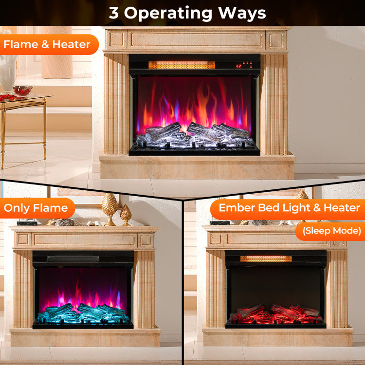 23 Inch Electric Fireplace Flame View