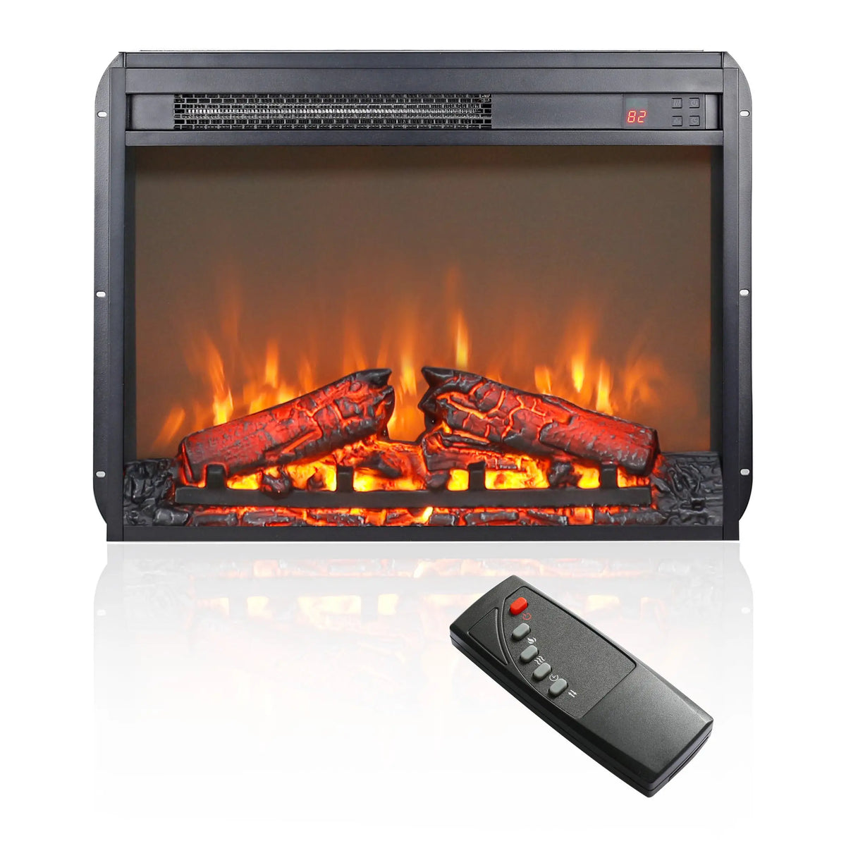 23" Electric Fireplace Insert with Remote Control – Realistic Flame & Space-Saving Design