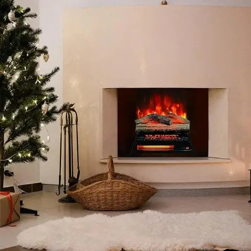 23" electric fireplace insert with 3D flames and heater.