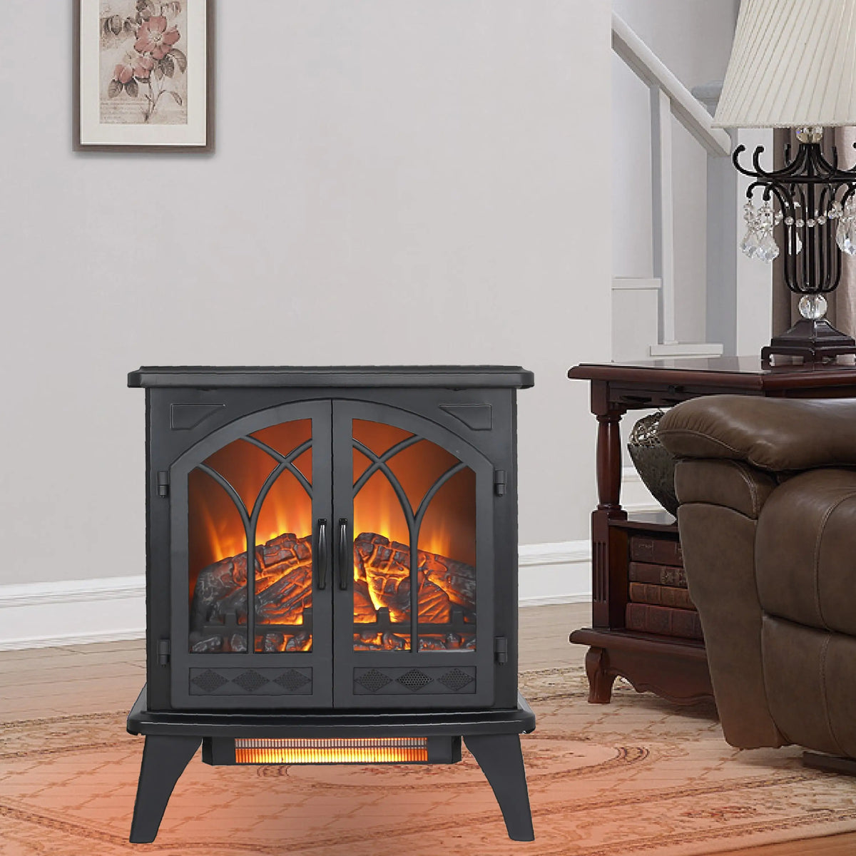 24-inch-electric-fireplace-heater-antique-black