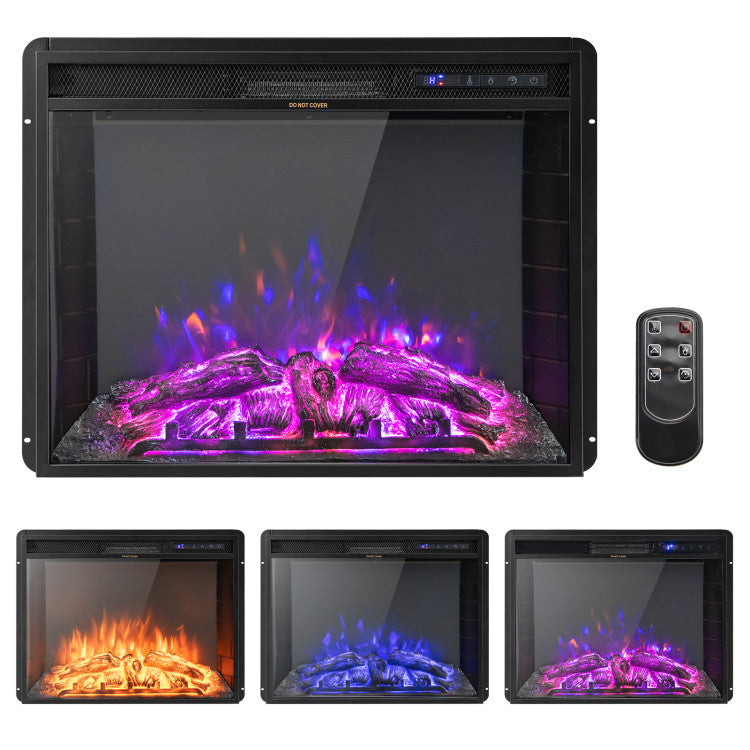 26 Inch Recessed Electric Fireplace Insert Wall Mounted