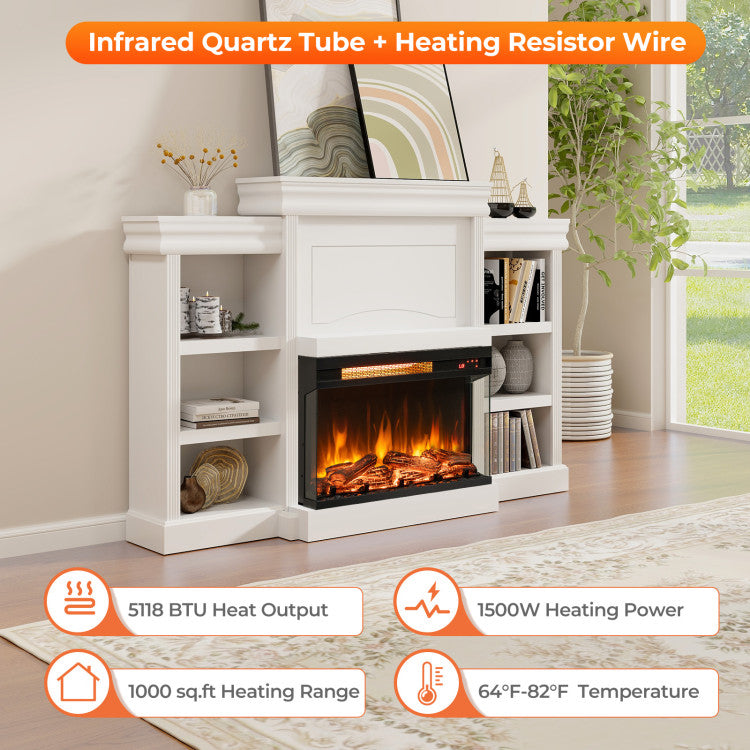 3 Sided Glass Electric Fireplace
