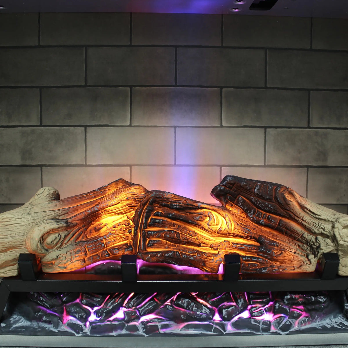 Adjustable flame electric fireplace table