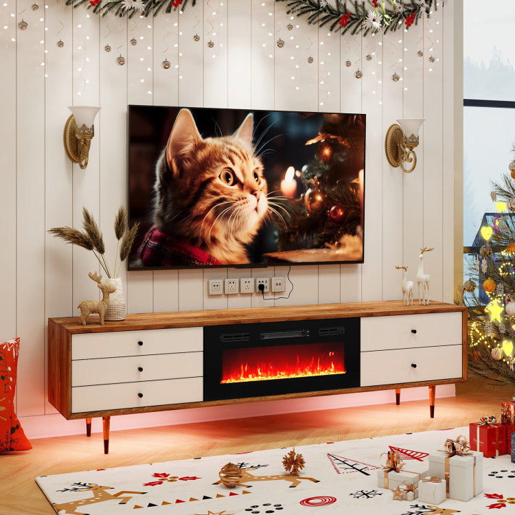 36 Inch Recessed Electric Fireplace Heater