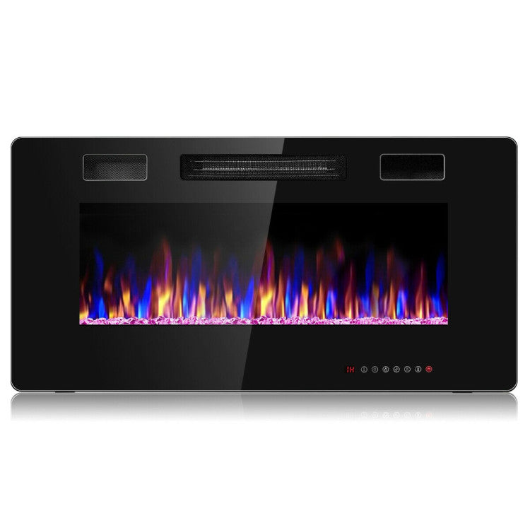 36 Inch Wall Mounted Electric Fireplace Front View