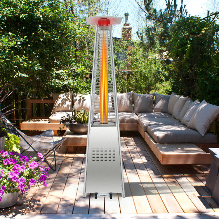42000 BTU pyramid patio heater with flame tube