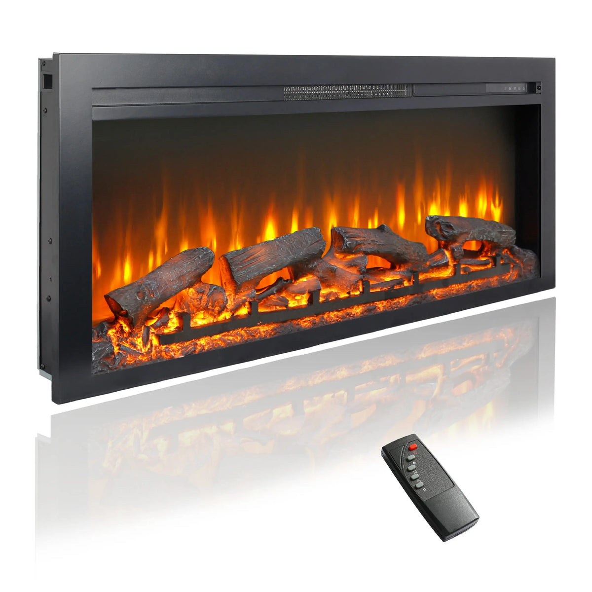 44-Inch Recessed Electric Fireplace Insert with Smart Features