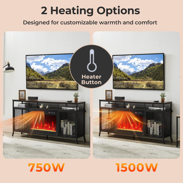 5000 BTU Electric Fireplace Heater