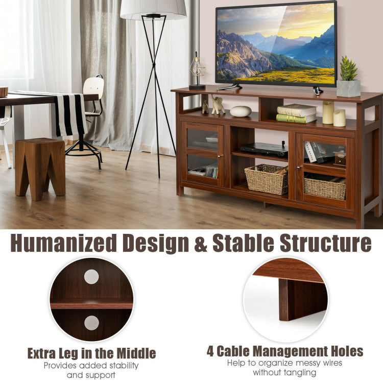 58 Inch Media Cabinet TV Stand with Fireplace Option