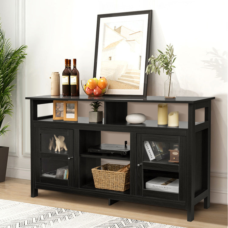 8 Inch TV Stand with Fireplace Compatible Design