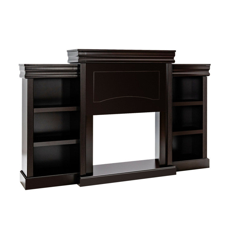 70-inch-fireplace-media-center-with-bookcase