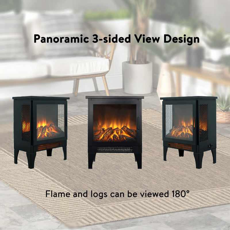 Energy-Efficient 700W/1400W Electric Fireplace for Indoor Use
