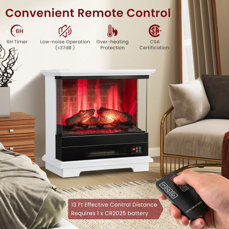 Adjustable Flame Brightness Electric Fireplace