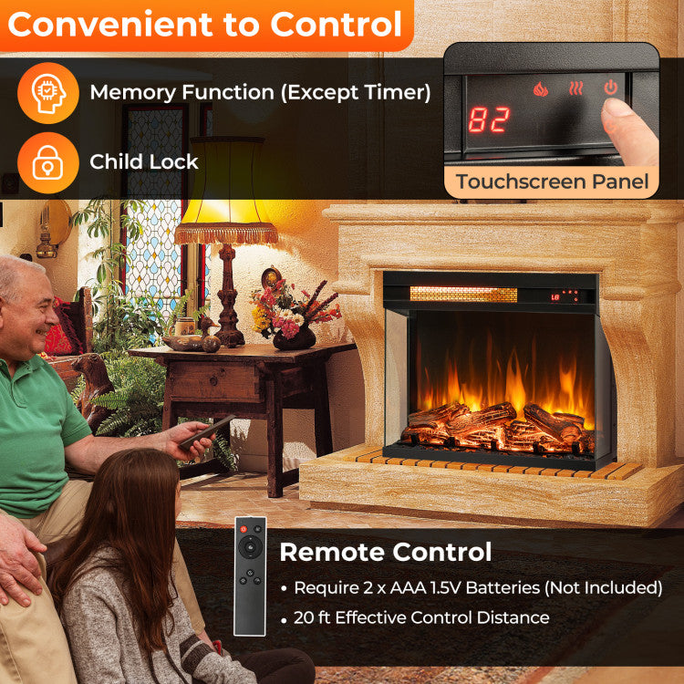 Adjustable Flame Electric Fireplace