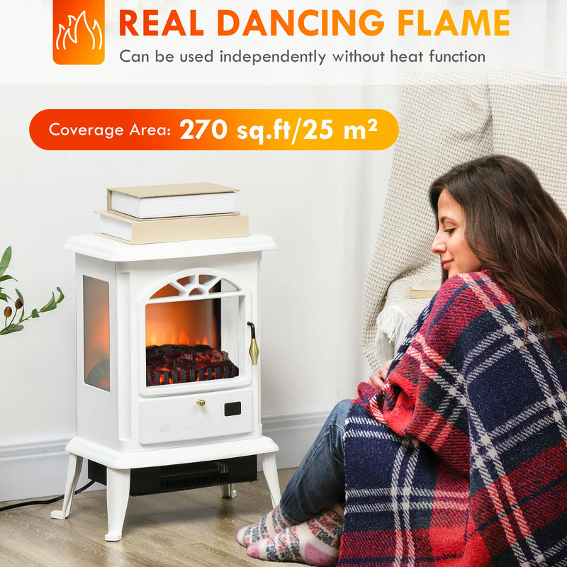Electric Fireplace with Adjustable Temperature & Timer