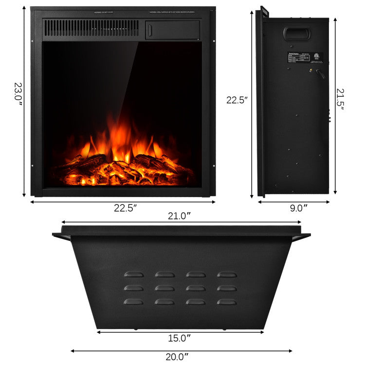 quiet electric fireplace, overheat protection fireplace