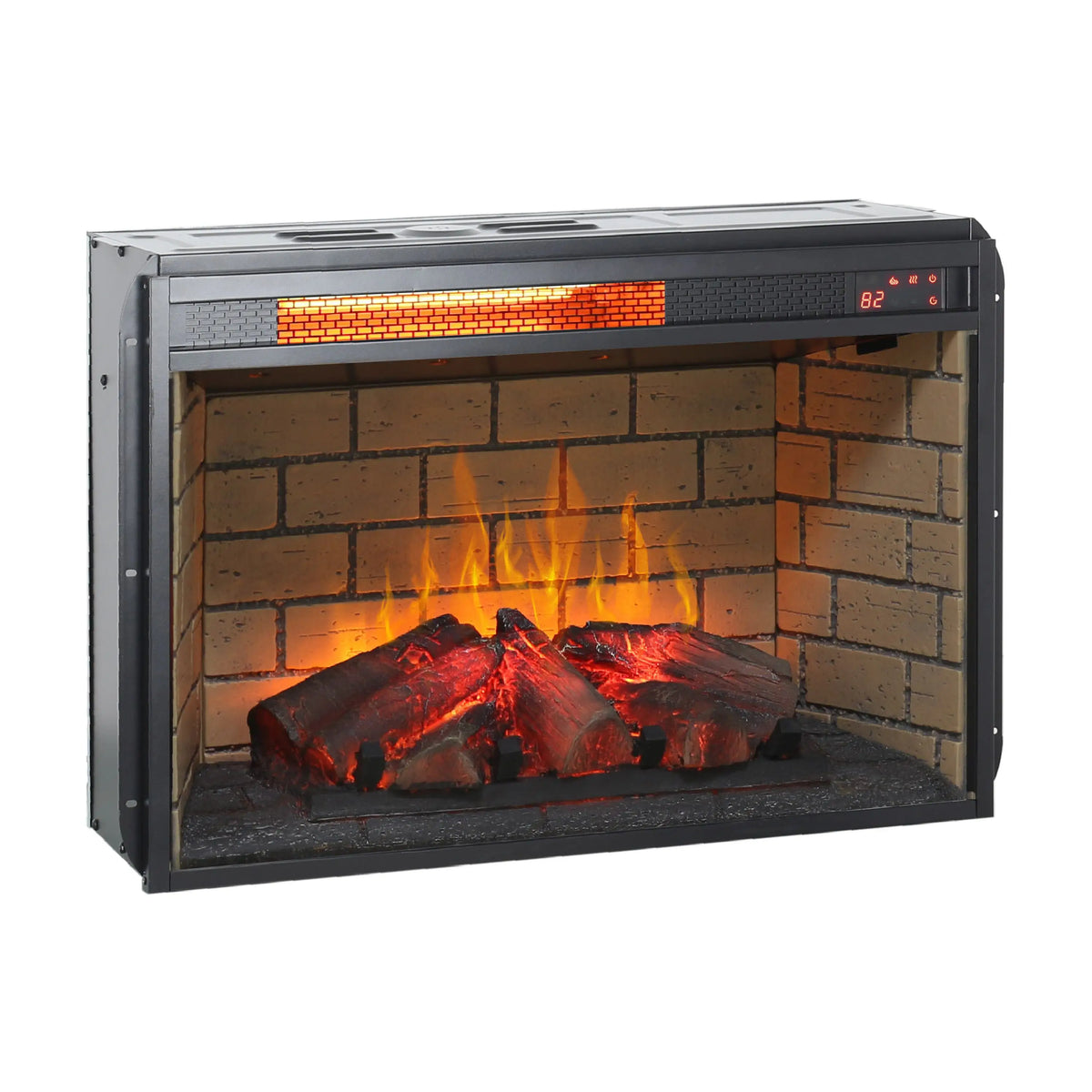 Antique black fireplace insert for wood burning fireplaces