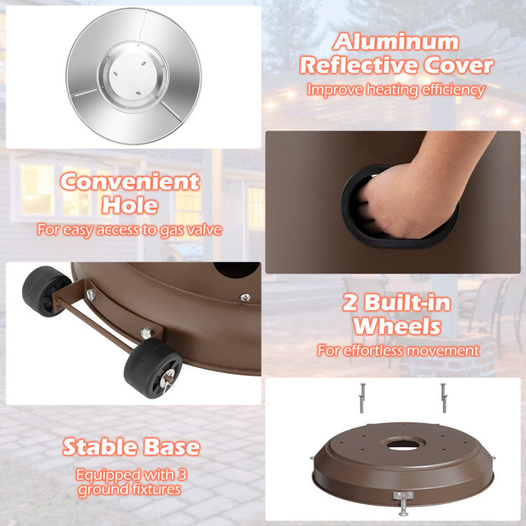 Fully assembled outdoor space heater