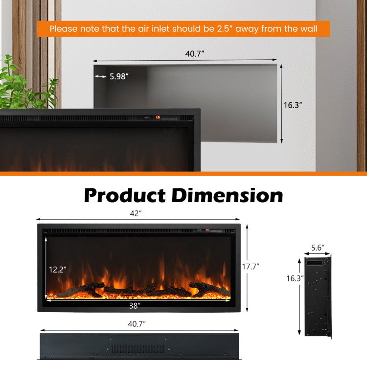 Bedroom Wall Mounted Fireplace Installation