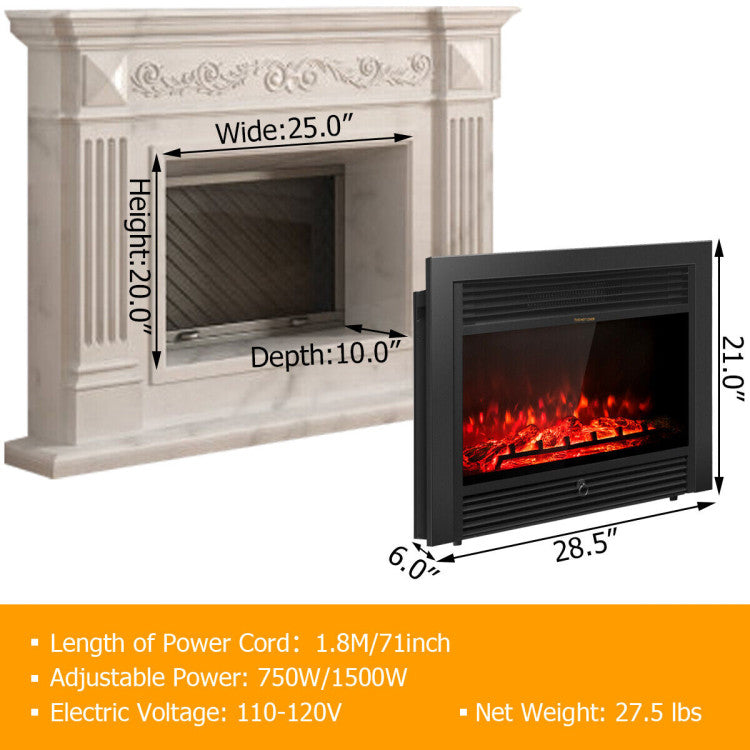 Electric fireplace showing blue flame color for stylish ambiance