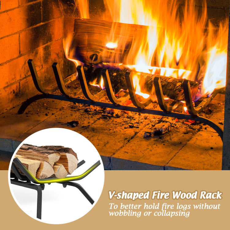 Portable iron grate for camping fires