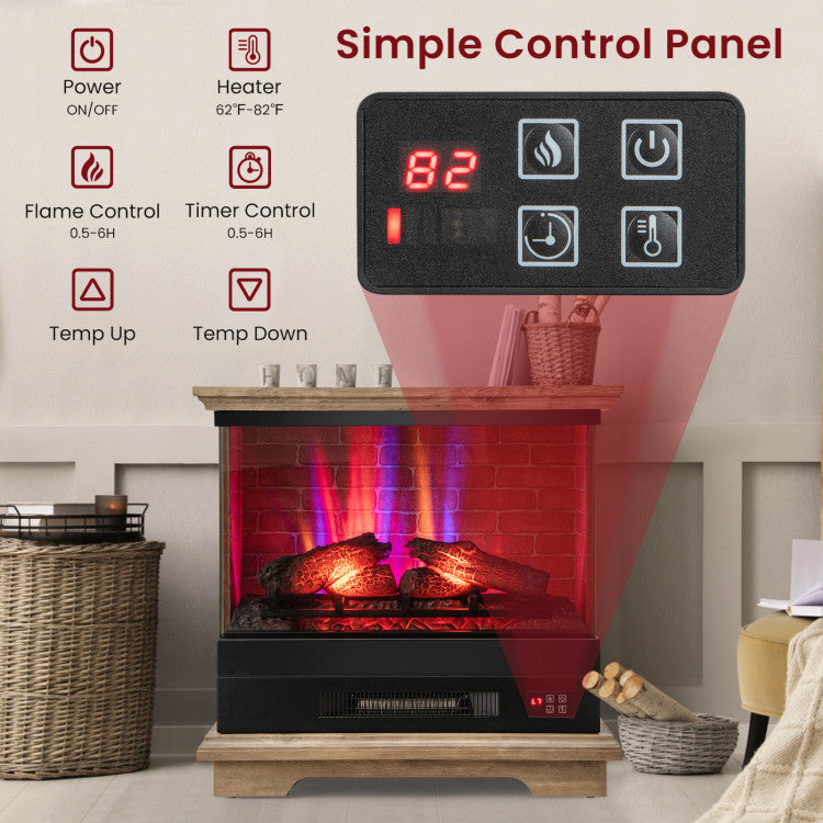 Compact 27 Inch Electric Fireplace