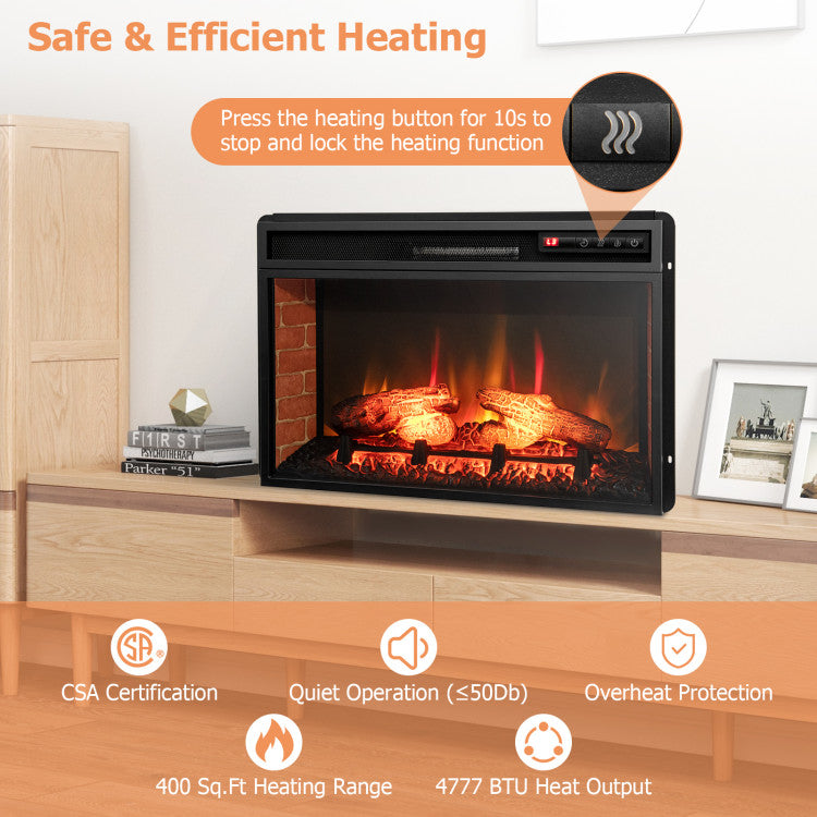 Compact Electric Fireplace Heater for Small Living Spaces
