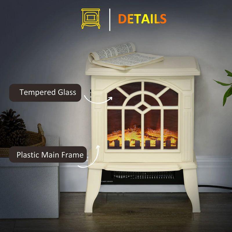 Adjustable 750W/1500W electric fireplace heater providing supplemental heat up to 323 sq. ft