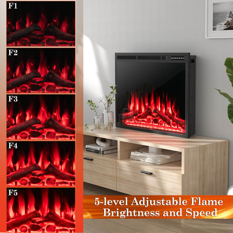 contemporary-recessed-fireplace