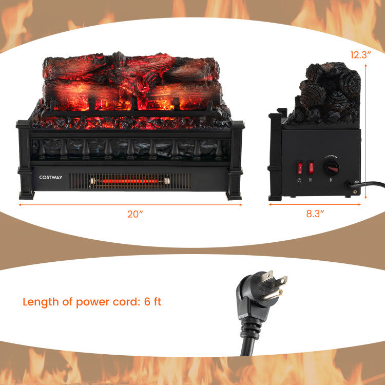 Cozy Electric Log Insert Fireplace Setup