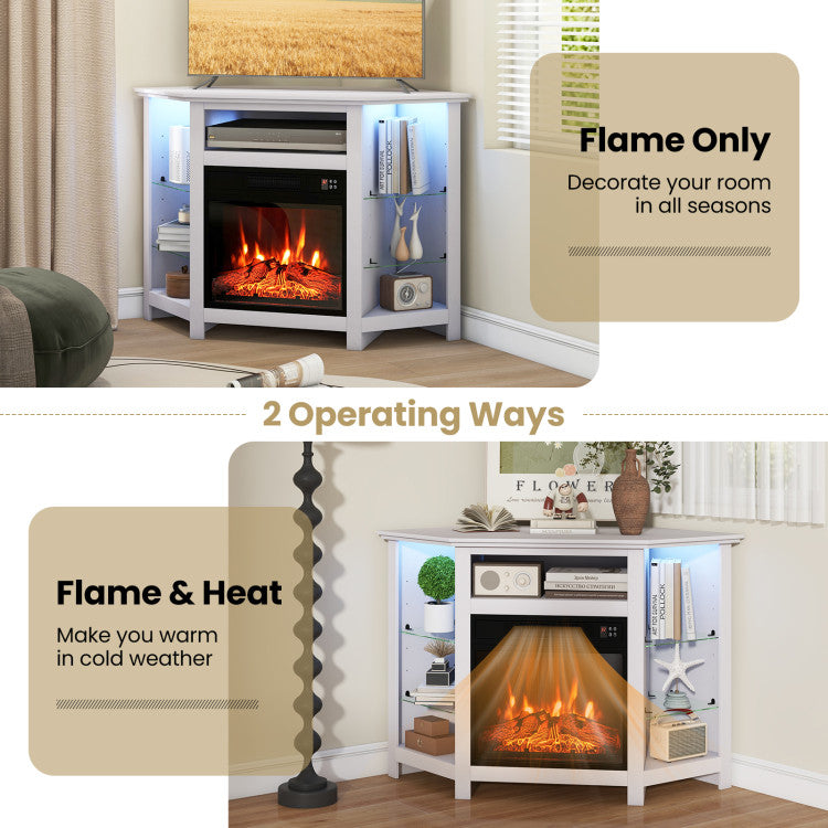 CSA-certified electric fireplace with safety features