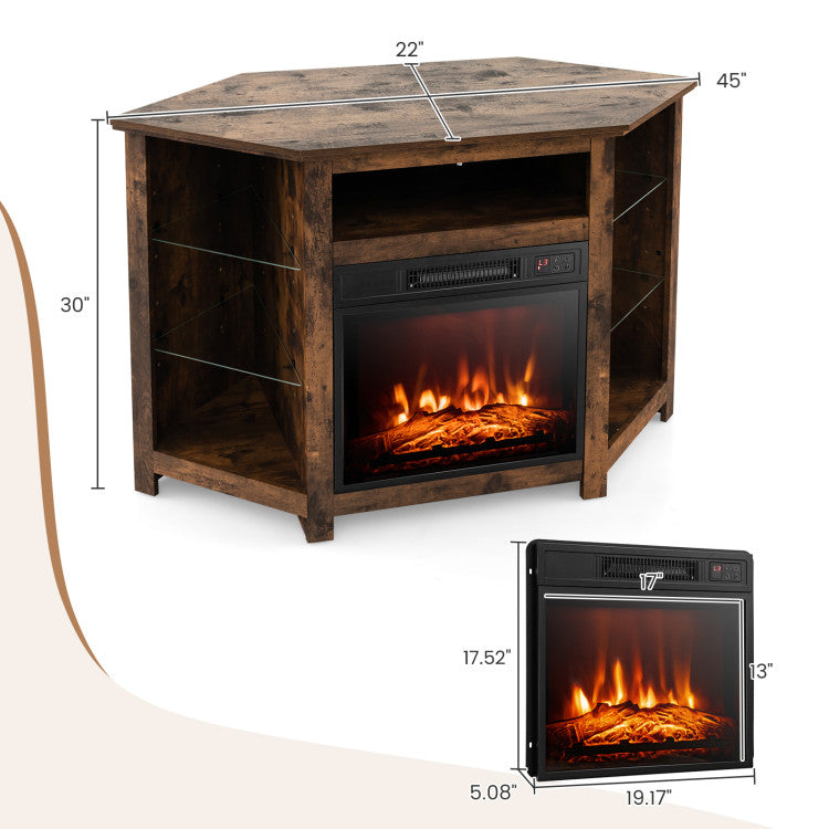 CSA-certified electric fireplace with safety features