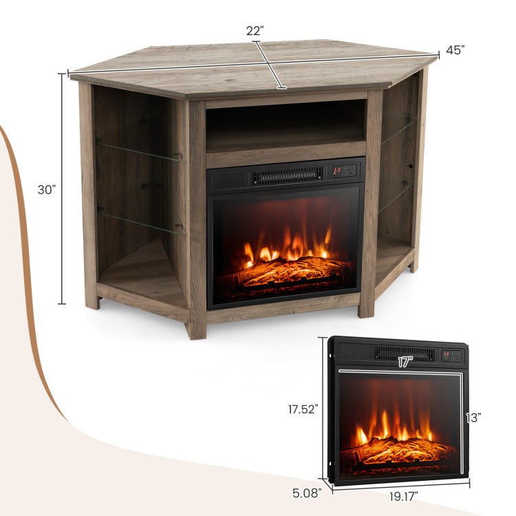 CSA-certified electric fireplace with safety features