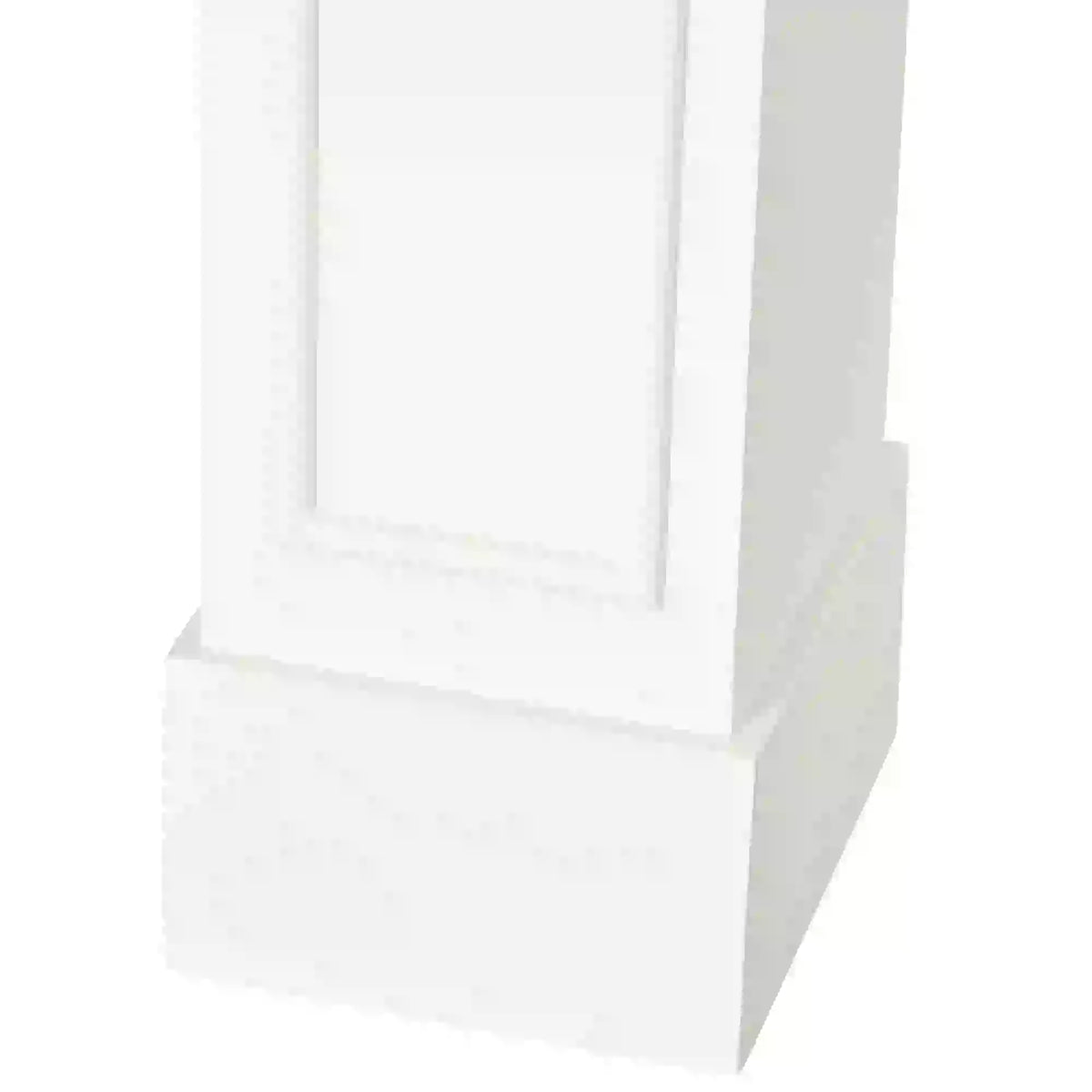 White Fireplace Mantel with Spacious Display Shelf