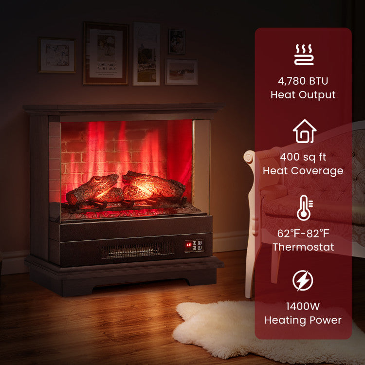 Decorative Freestanding Fireplace Unit