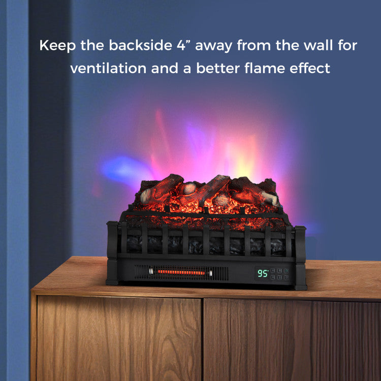 Dimplex electric fireplace log insert with LED flames