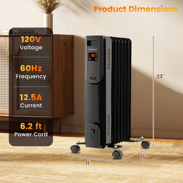 User-friendly and safe electric room heater for easy setup