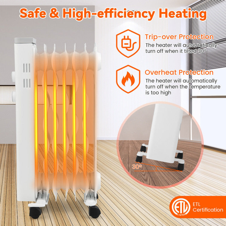 Eco-friendly oil-filled heater for indoor comfort