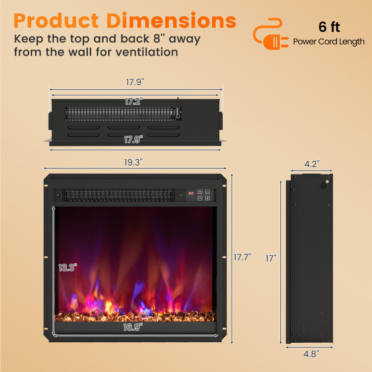 efficient heating with electric fireplace insert