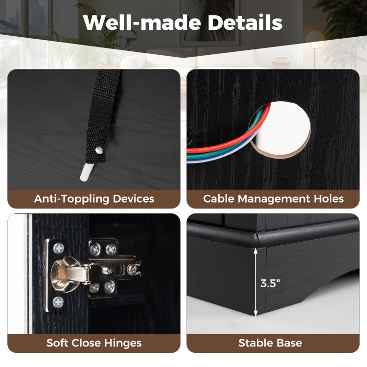 electric-fire-tv-unit-for-flat-screens