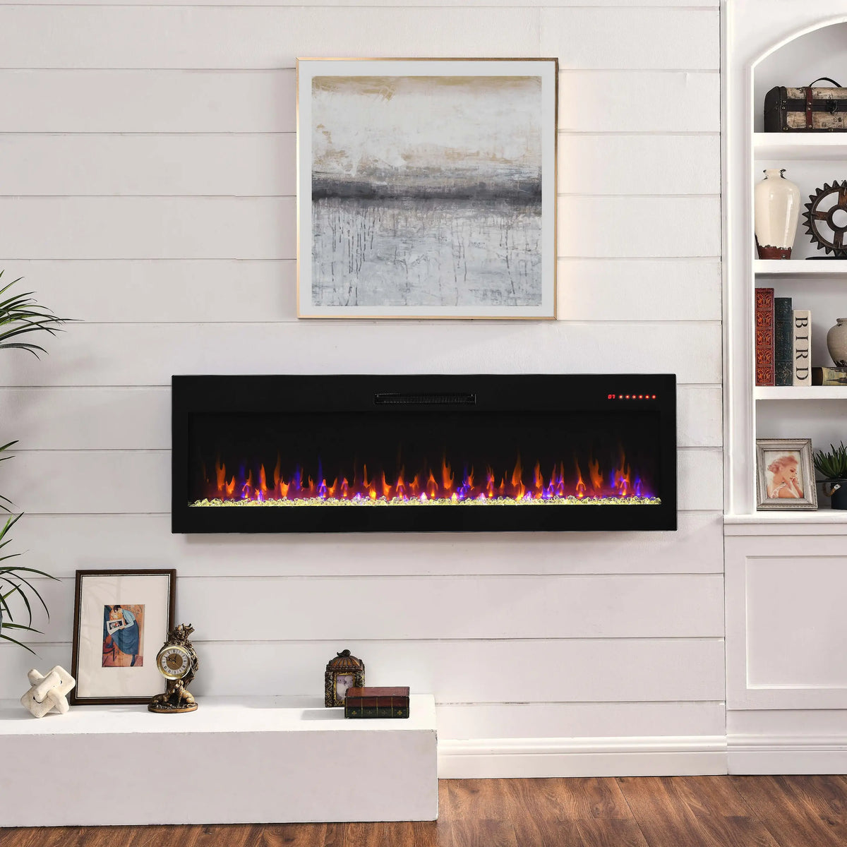 Electric fireplace with realistic 3D flame effect