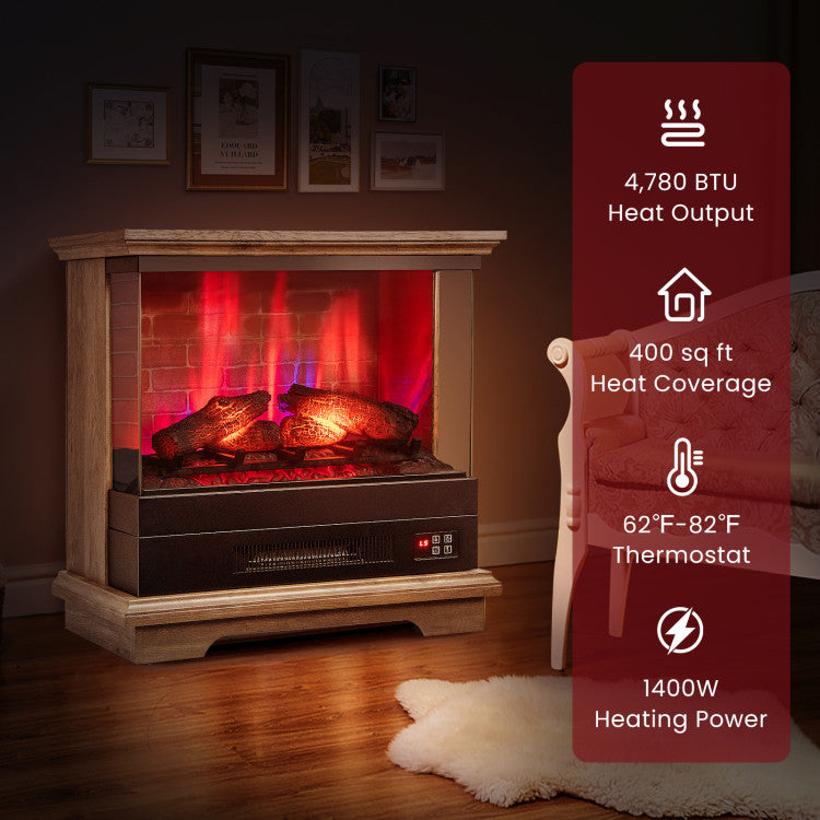 Electric Fireplace Adjustable Flame Settings