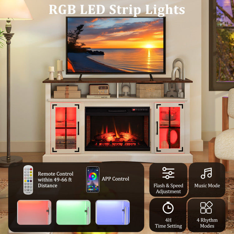 electric-fireplace-console-table