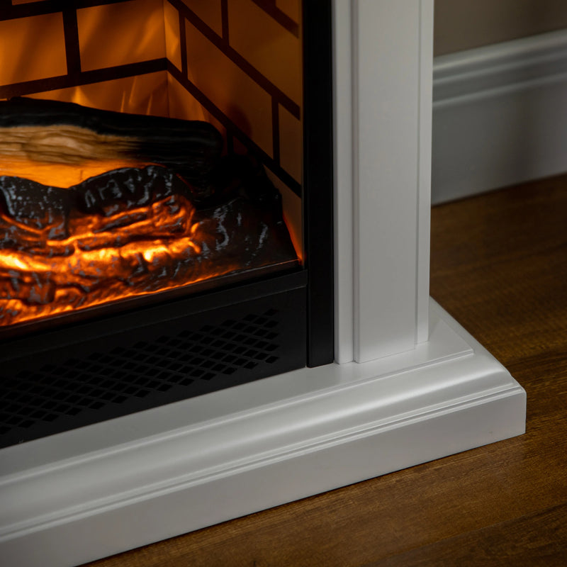 Dimmable LED flame effect electric fireplace with adjustable brightness