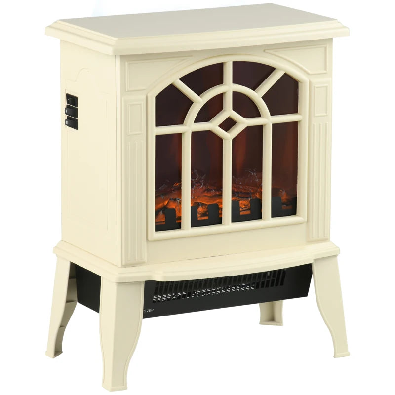 Bedroom-friendly electric fireplace heater offering warmth and ambiance with a stylish look