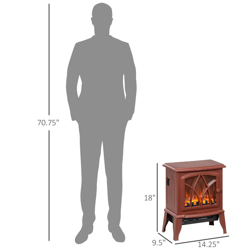 Modern faux wood electric fireplace heater for cozy indoor heating