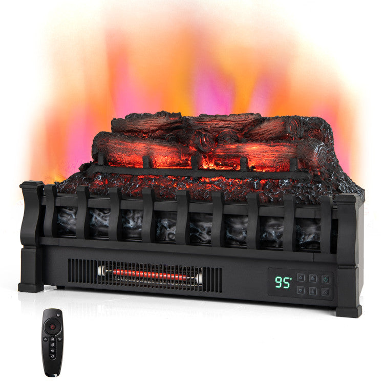Infrared electric fireplace heater with remote control