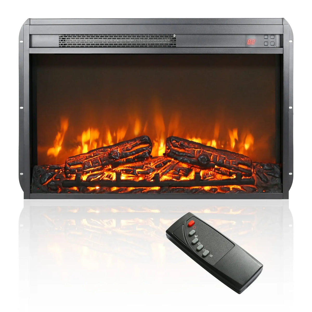 23" Electric Fireplace Insert – Ultra-Thin Design & Realistic Flame