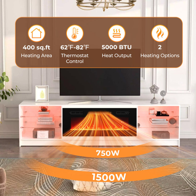 Electric Fireplace Insert with Remote Control